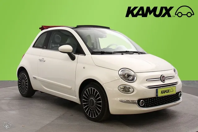 Fiat 500C TwinAir 85hv Lounge Start&Stop / Nahkaverhoilu / Iso Näyttö / P-Tutka / Suomi-auto / Image 1